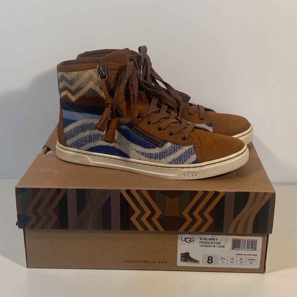 Ugg Blaney x Pendleton Wool Accent Ankle Boots Women Size 8